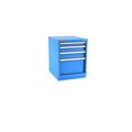 Champion Tool Storage Modular Tool Cabinet, 4 Drawer, Blue, Steel, 22 in W x 28-1/2 in D x 30 in H N12000402ILCFTB-BB